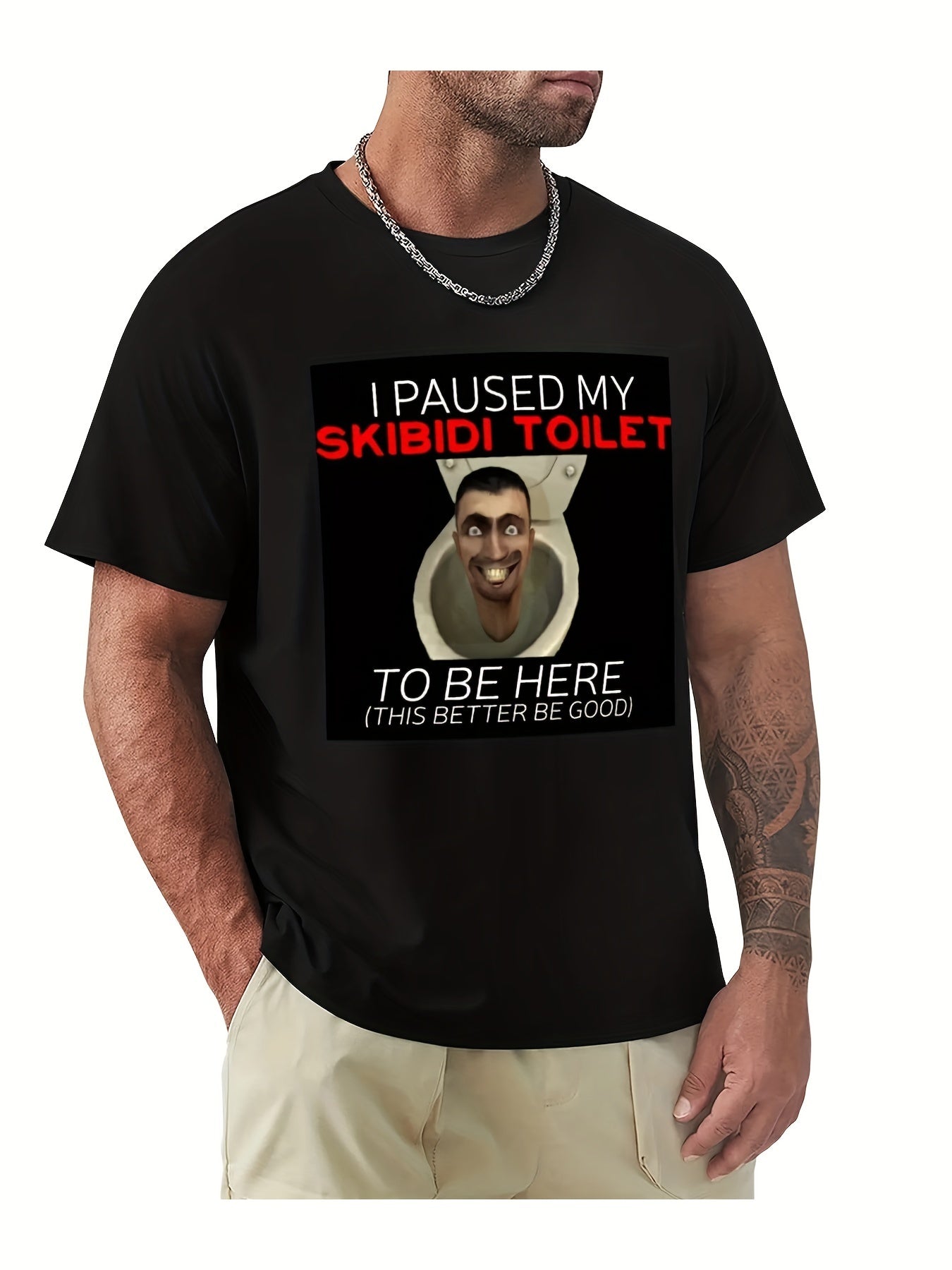 Boys Whites Summer Clothes Anime Clothes Men'S T-shirt I Paused My Skibidi Toilet To Be Here Meme T-Shirt Men Clothing 220g Boys Whites Summer Clothes Anime Clothes Men'S T-shirt I Paused My Skibidi Toilet To Be Here Meme T-Shirt Men Clothing 220g